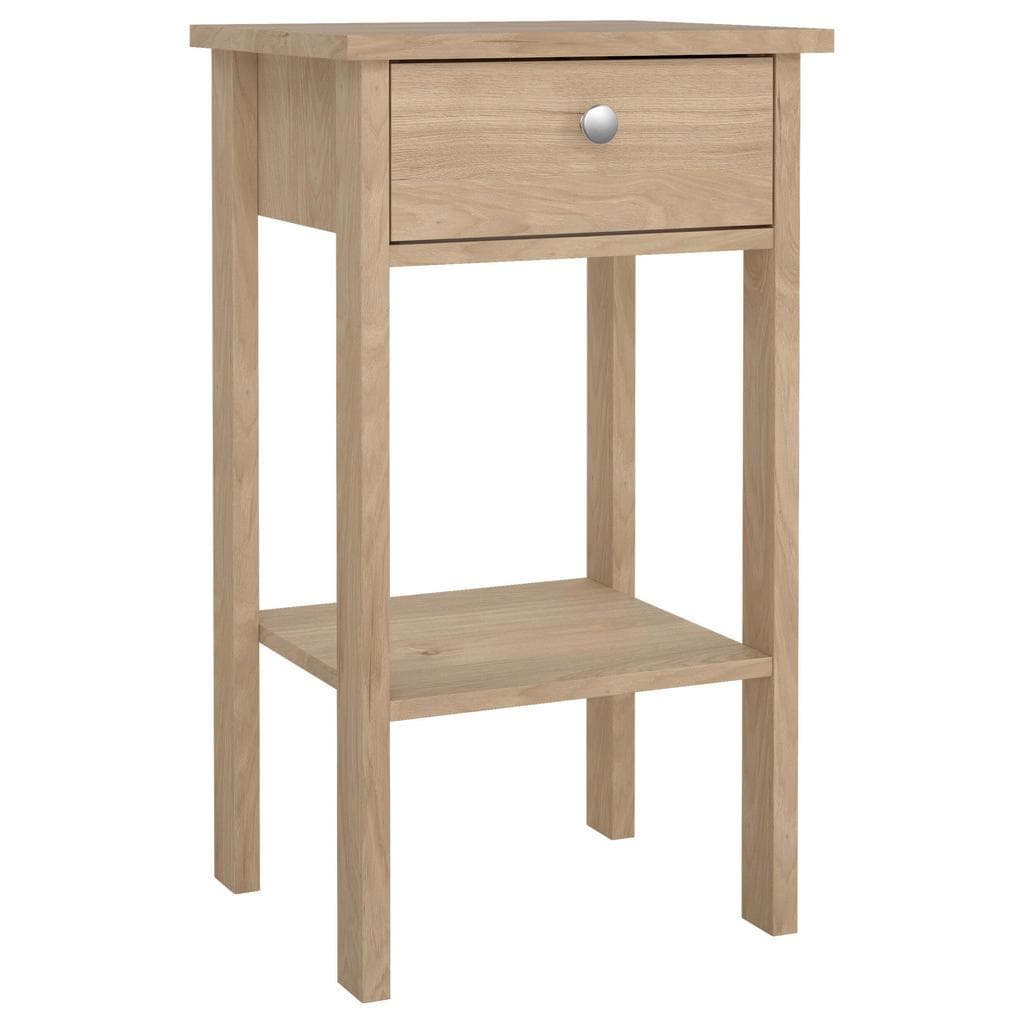 Mid.you Nachtschrank Eiche Metall 1 Schublade Schlafzimmer