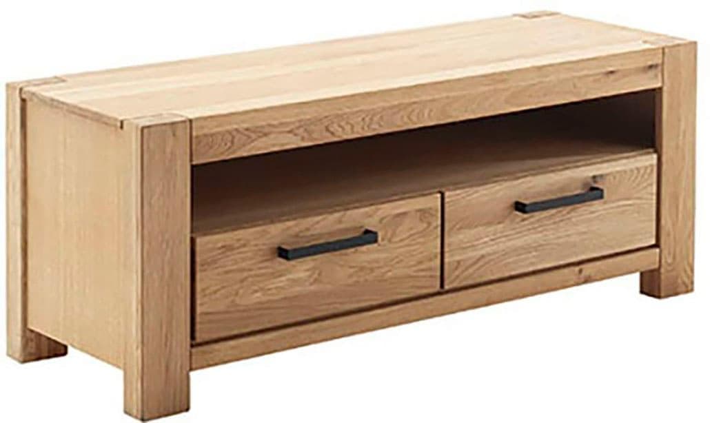 MCA LIVING Silias TV-Lowboard beige Wildeiche mit Schubladen