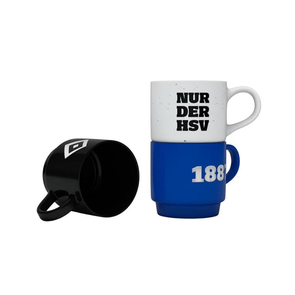 Hamburger SV Stapeltassen 3er Set - HSV Tasse Mehrfarbig