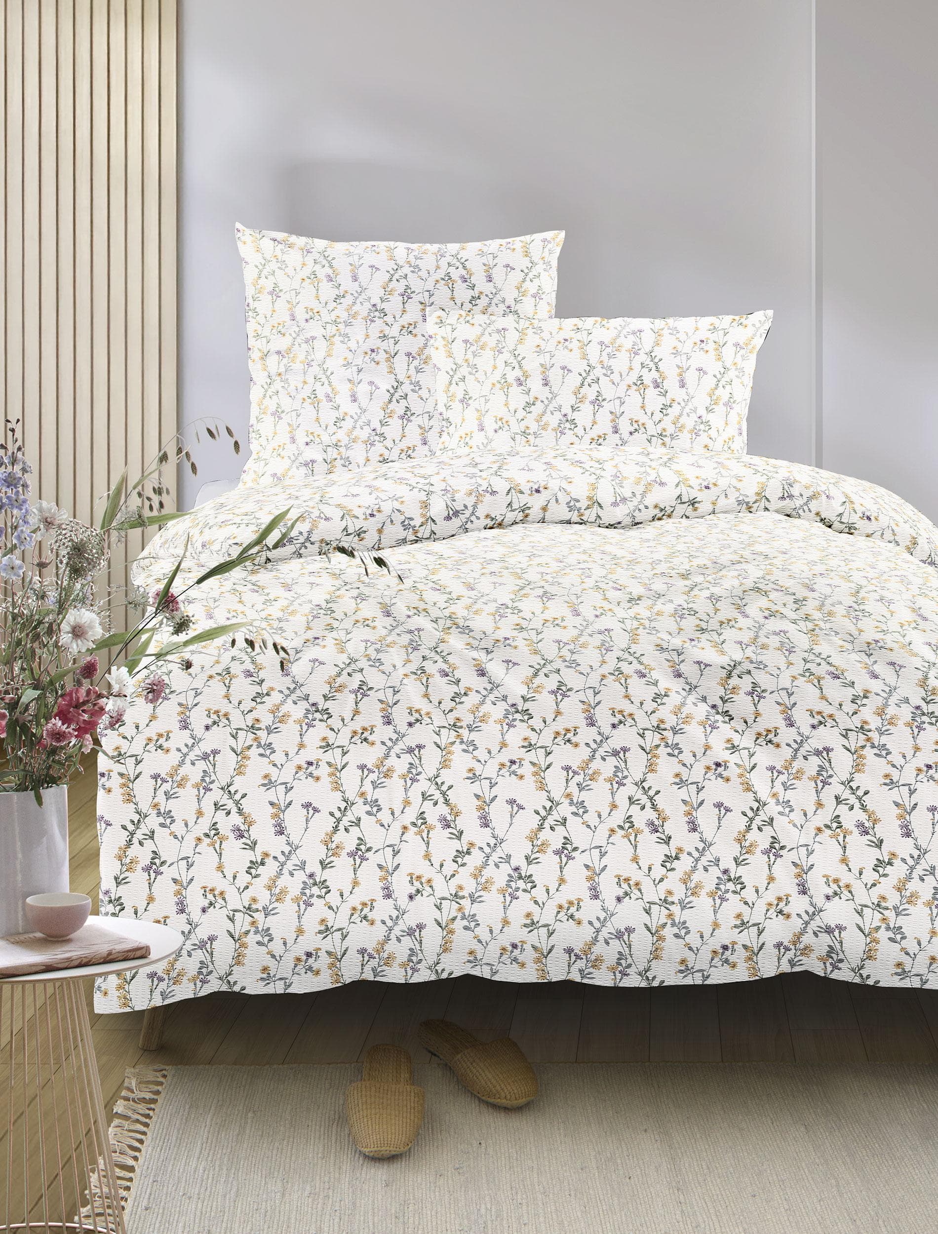 Irisette Bettwäsche Easy 8665 Gelb Seersucker