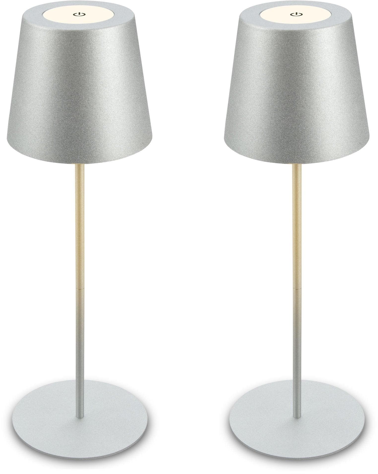 Briloner Leuchten LED Außen-Tischleuchte KIKI 7808024 Chrom-Matt