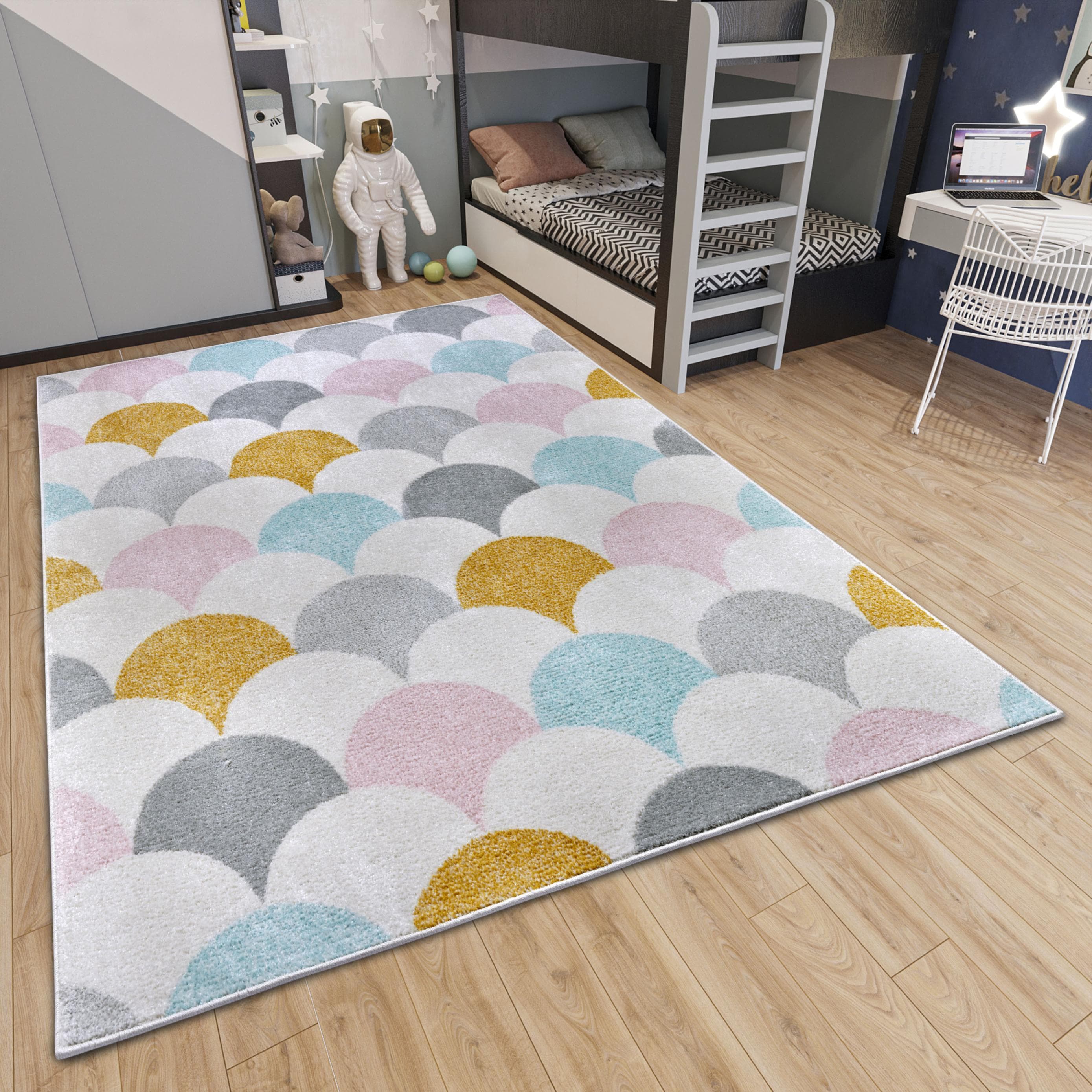 HANSE HOME Kinderteppich Adventures Cloudy Bunt Kurzflor