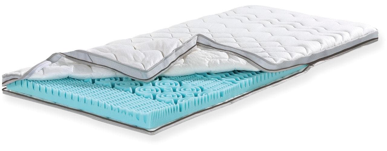 F.A.N. Premium Kaltschaum-Topper XXL Soft Plus Weiß 7-Zonen