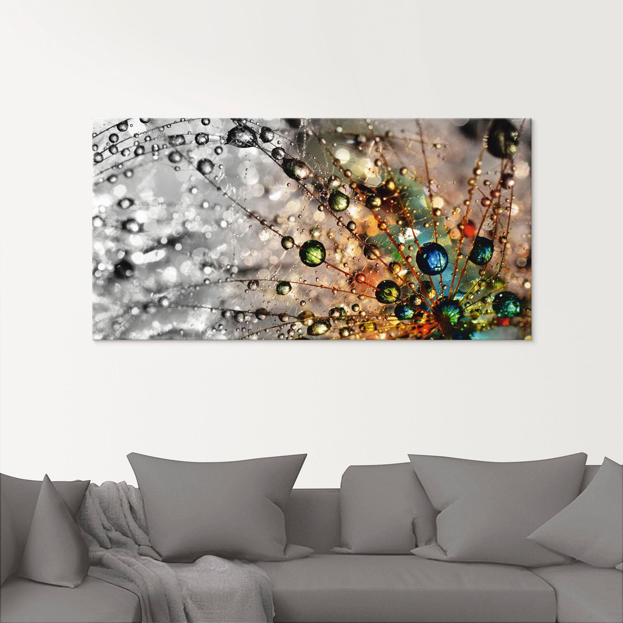 ARTLAND Glasbild Farbenfrohe Natur Bunt Modernes Motiv