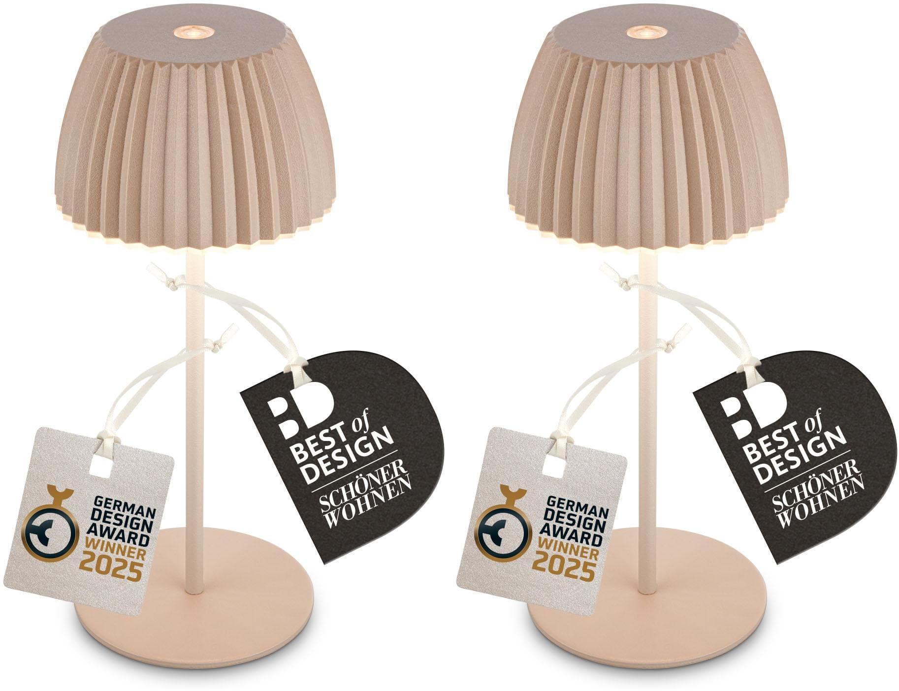 Briloner Leuchten LED Außen-Tischleuchte RIFFLE 7685021 Beige