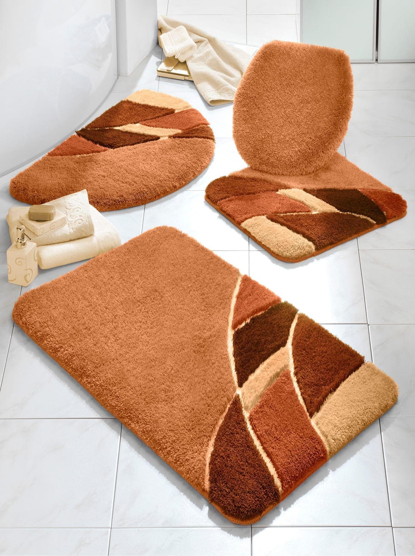 Badematte HAGEMANN Terrakotta Mosaik-Dessin