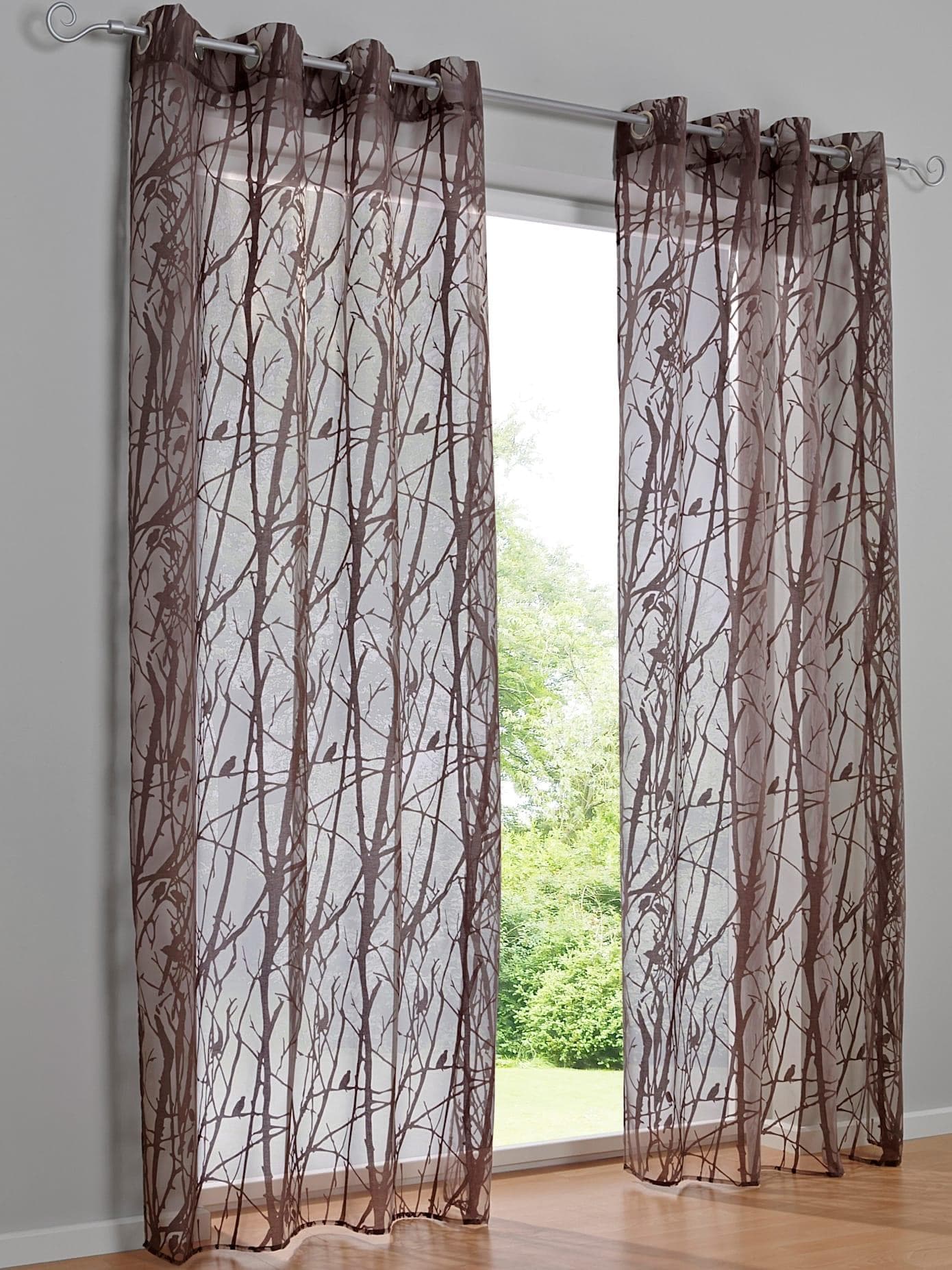 Gardine HEINE HOME braun 140x225 cm Viskose Polyester