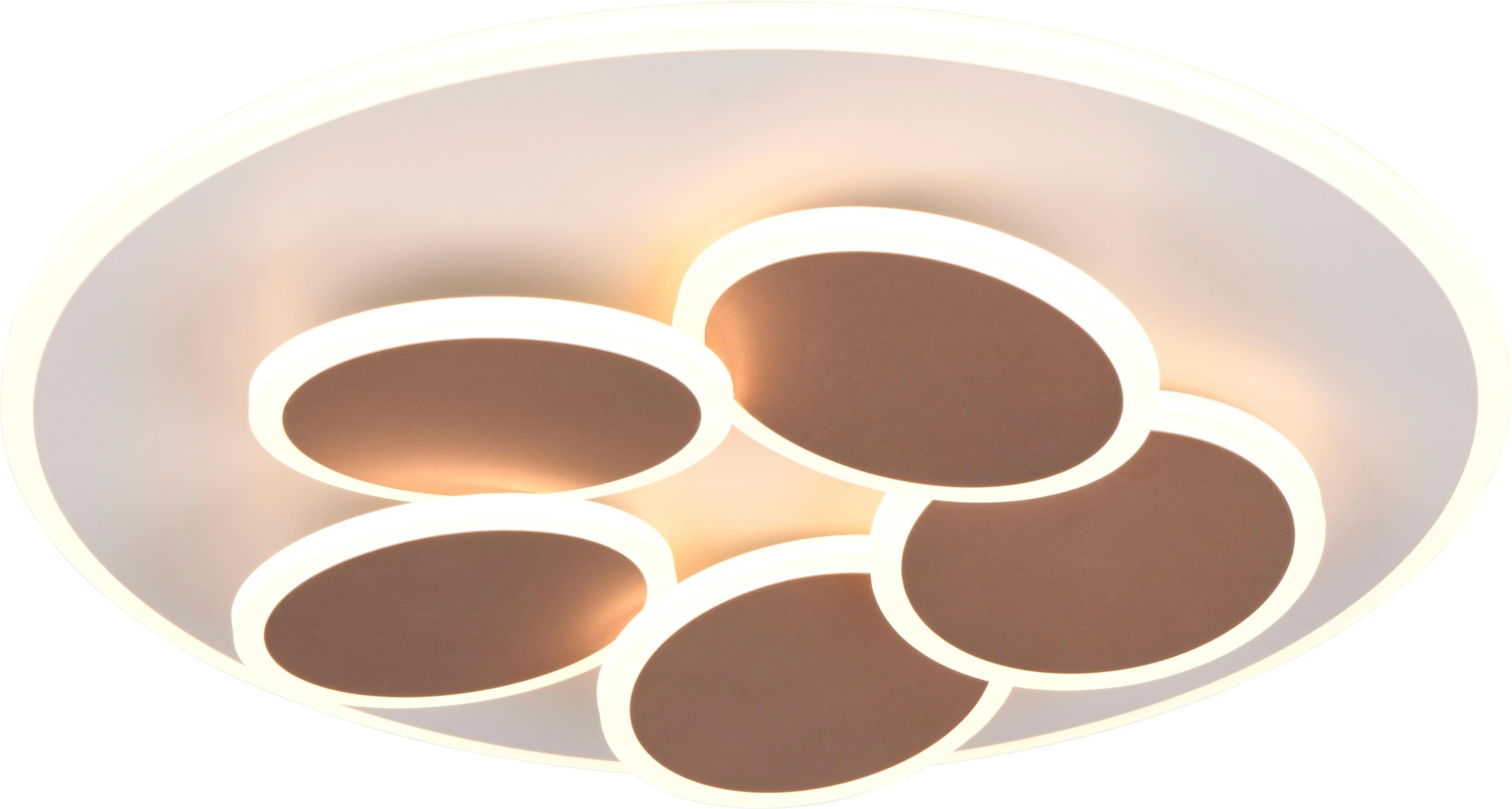 TRIO LEUCHTEN LED Deckenleuchte MANDALA Dimmbar CCT Fernbedienung Beige
