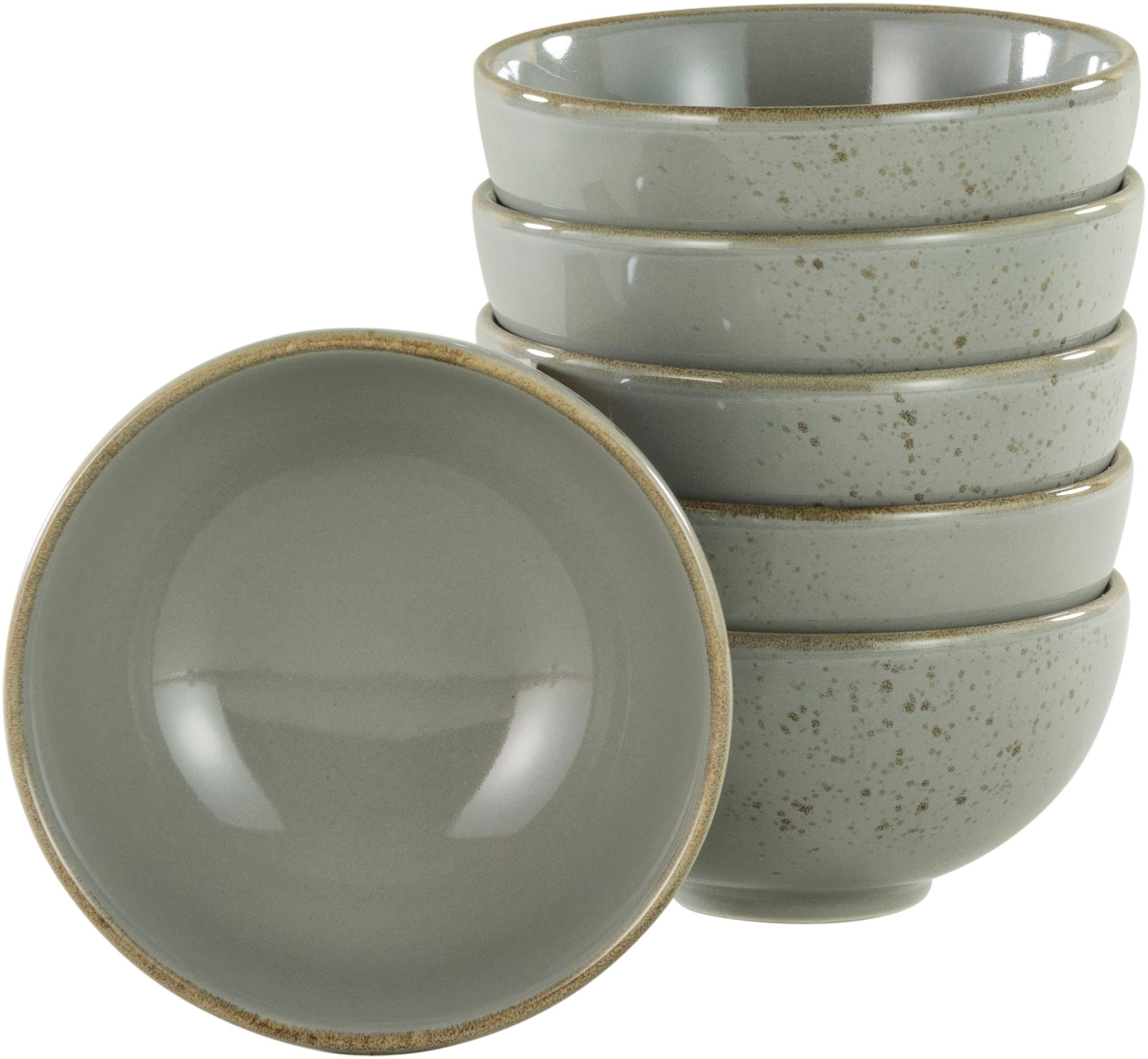 CREATABLE Dipschale Nature Collection Grau Steinzeug Set