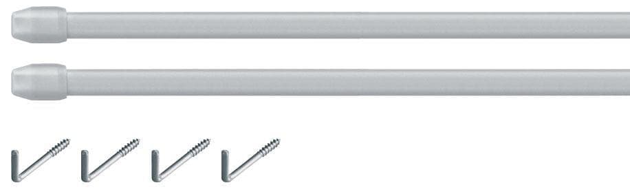 GOOD LIFE Vitragenstange Vita Silber Ausziehbar 60-80cm