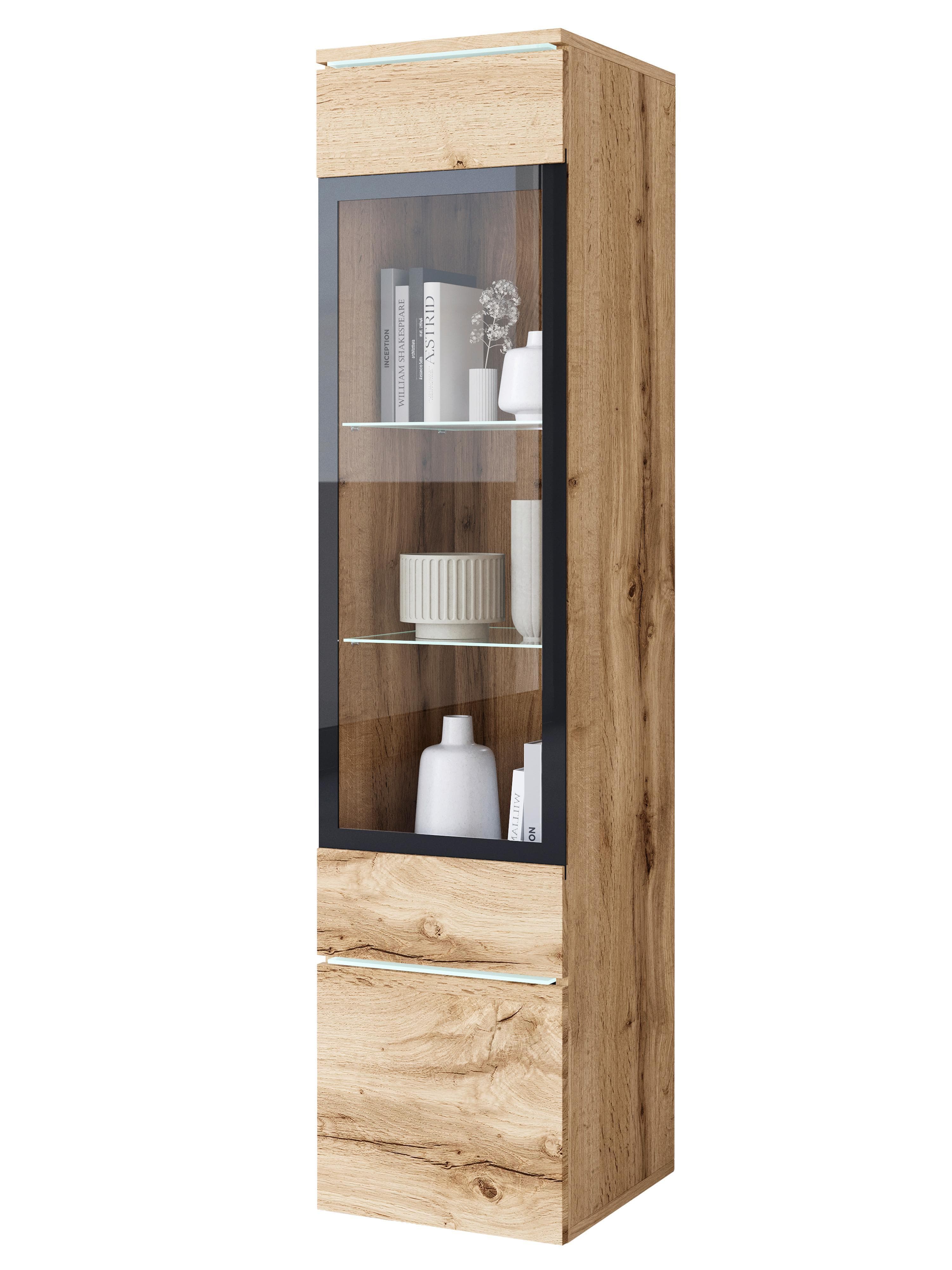 Vitrine Vera Eiche Wotan Braun Holz