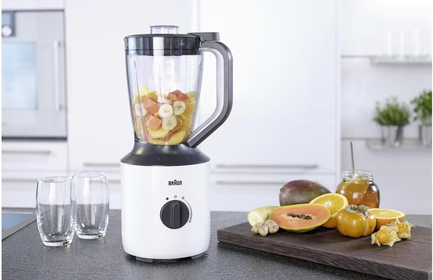BRAUN Standmixer PowerBlend 3 JB 3150 WH 800W TriAction-Technologie