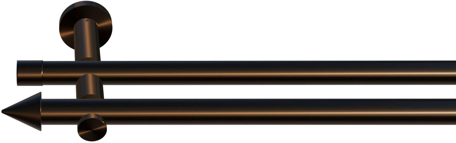 Indeko Gardinenstange Calais Braun-antik Komplett-Set