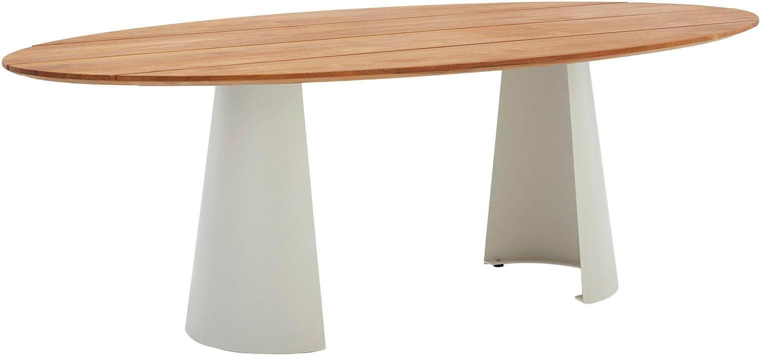 MUSTERRING JustB OD100 Esstisch Teakholz Ivory Ellipse