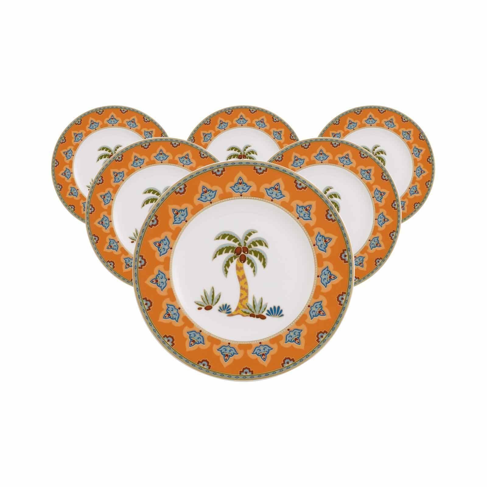 Villeroy & Boch Brotteller Samarkand Mandarin 6er Set Bunt