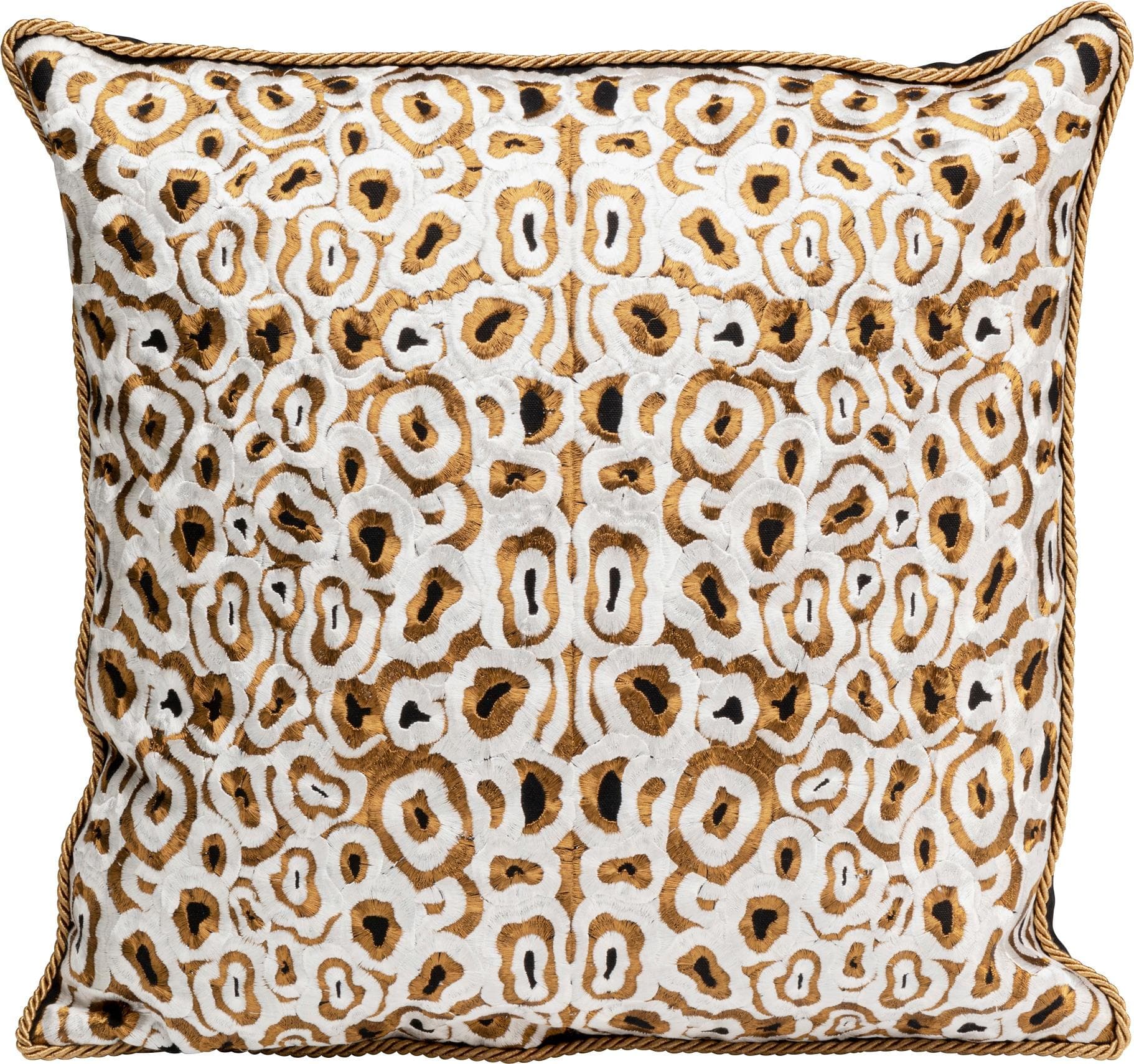 KARE DESIGN Dekokissen Cheetah Braun Leinen Polyester 50x50 cm