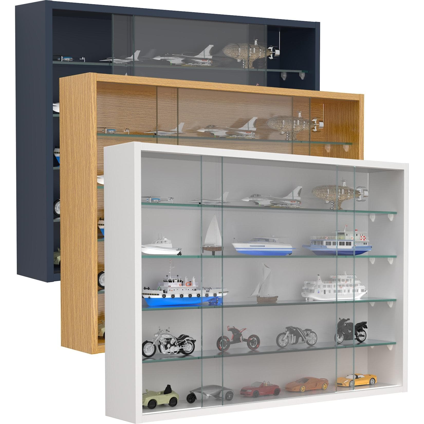 VCM Glasvitrine hängend mit Schiebetüren Modern