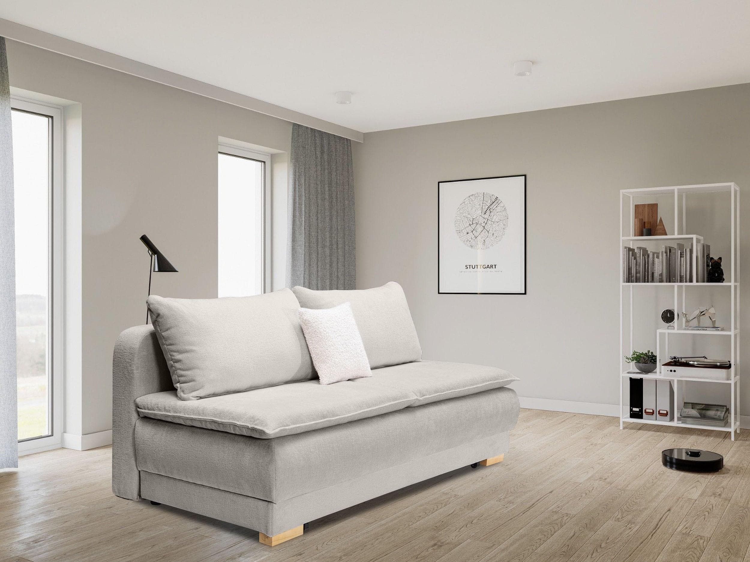 Schlafsofa HOME AFFAIRE Bea Grau Taupe Boxspring Polsterung