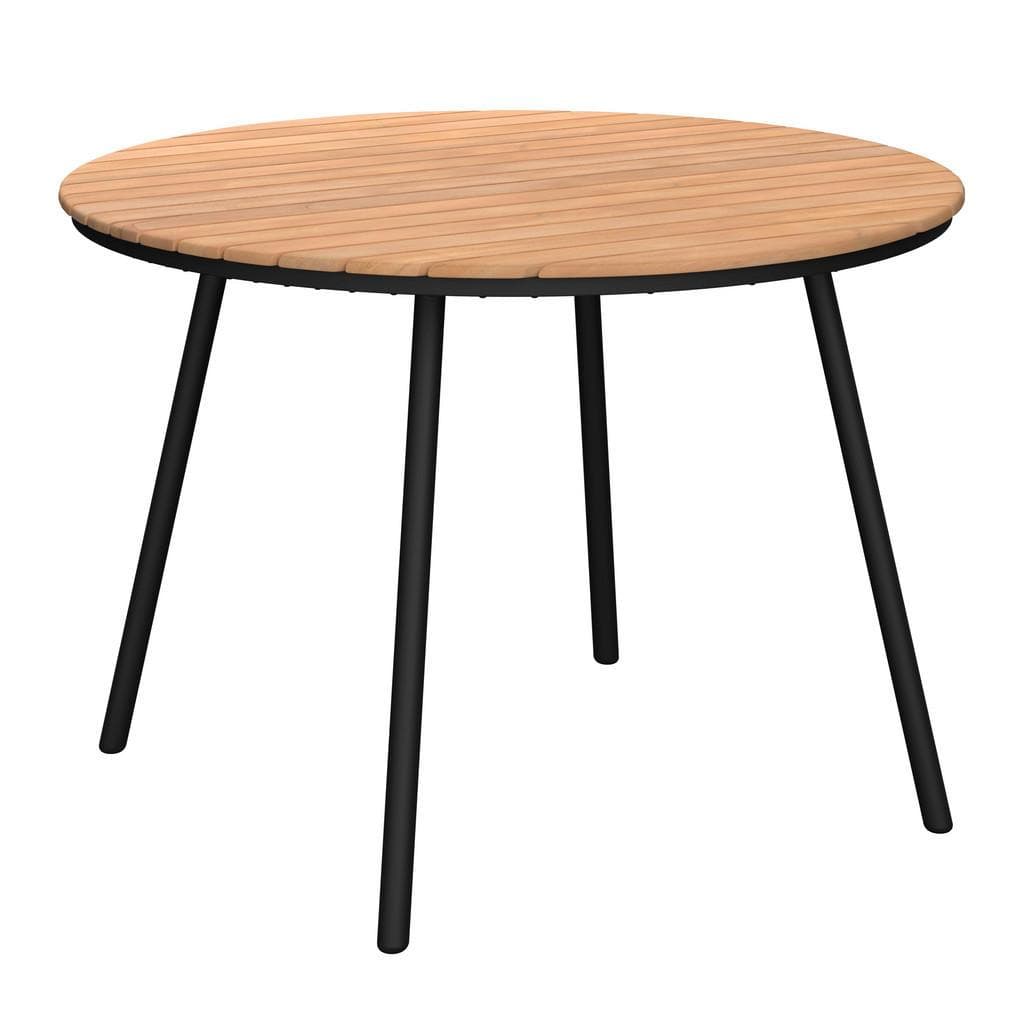 Ambia Garden Gartentisch Schwarz Akazie Rund