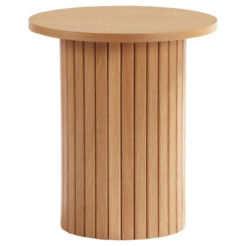 Xora Beistelltisch Eiche Furniert Rund Modern