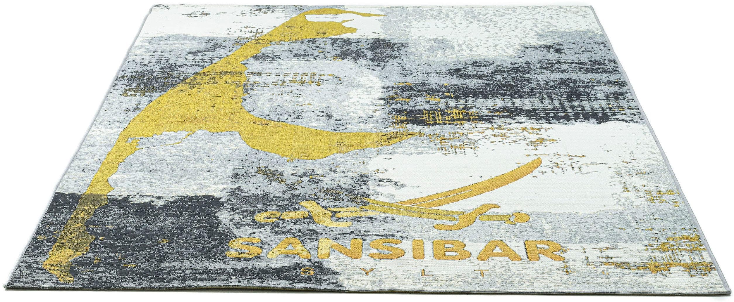 Sansibar Rantum Beach Teppich Grau Multi Outdoor Indoor