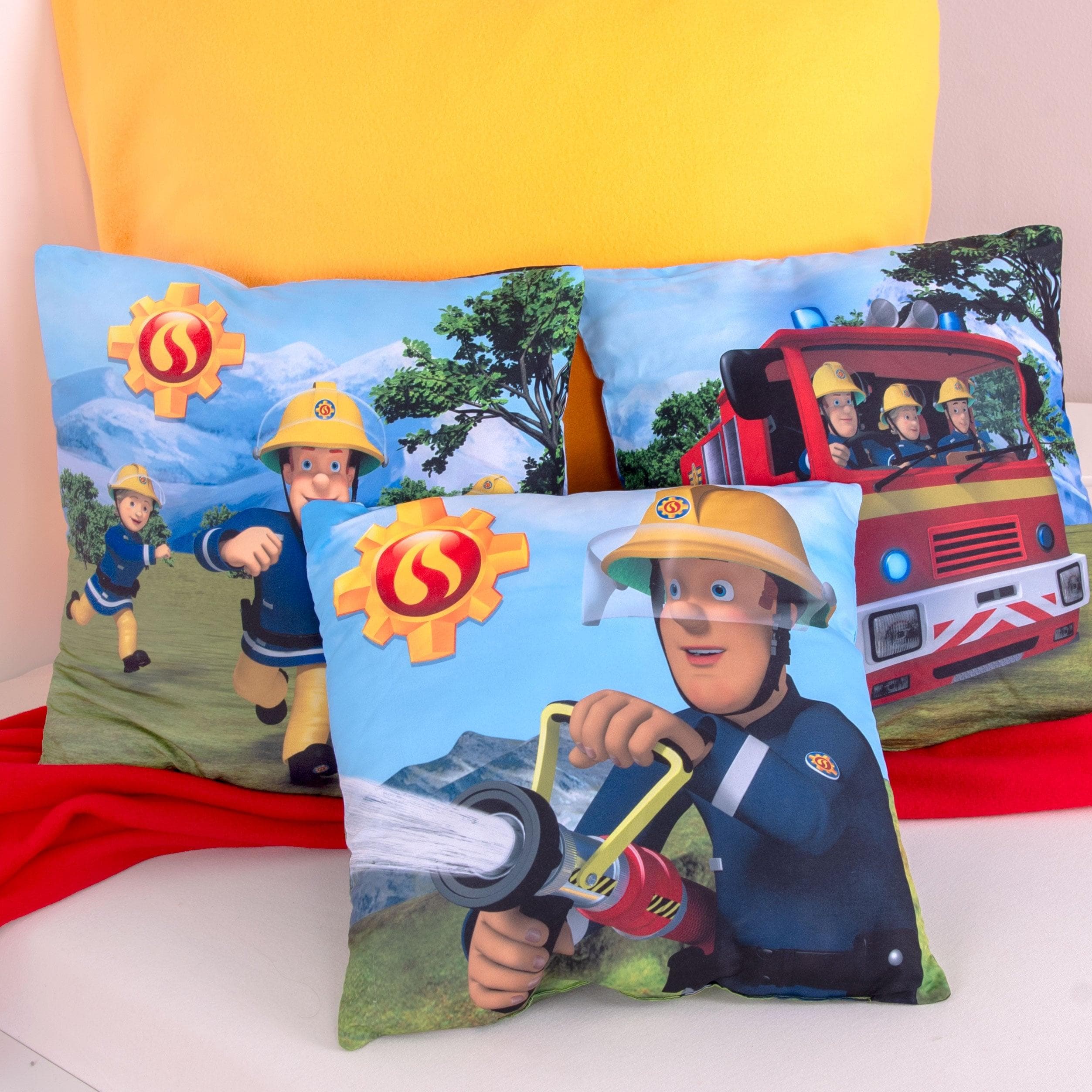 Feuerwehrmann Sam Dekokissen Bunt Polyester