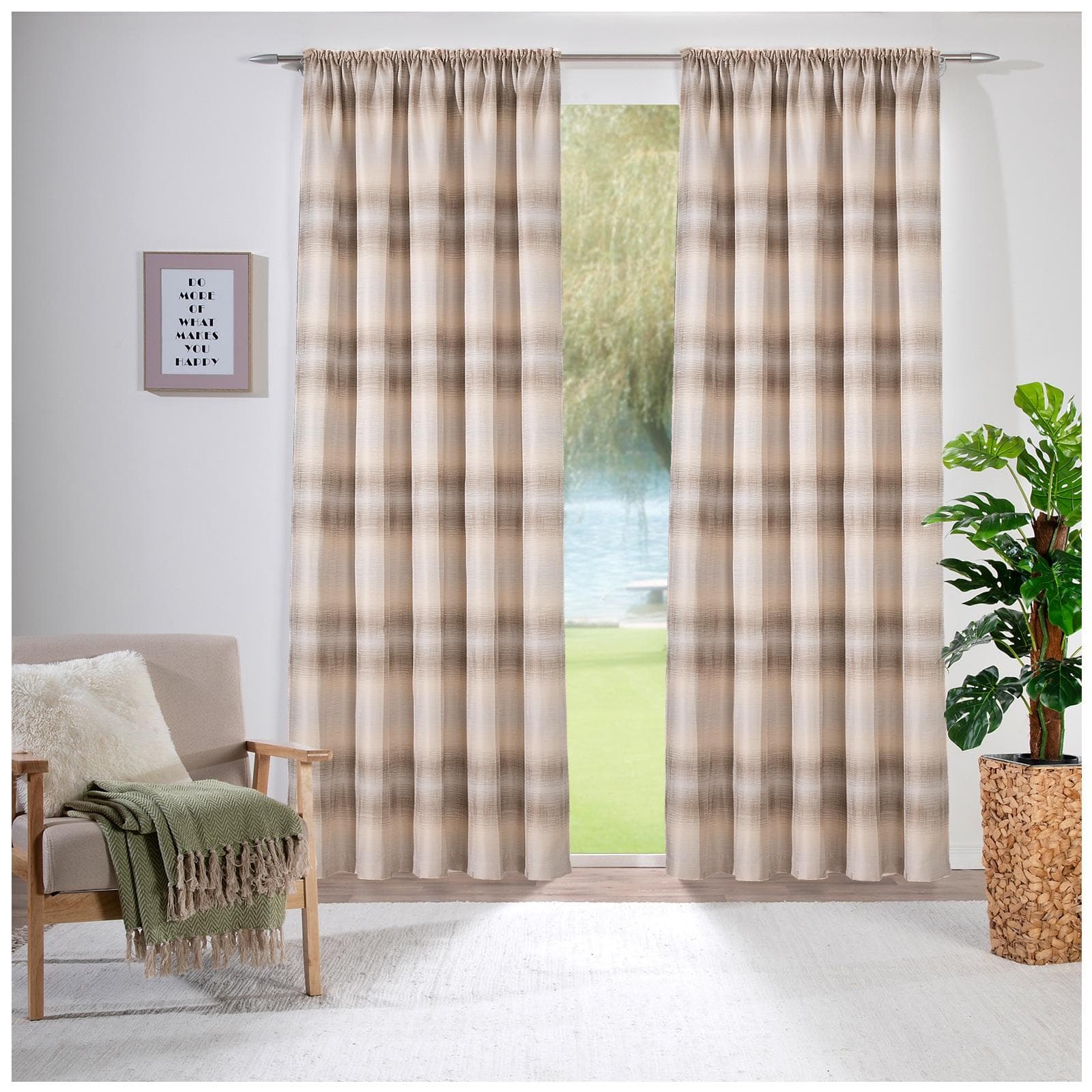 Weckbrodt Vorhang Kilian Beige Polyester Blickdicht