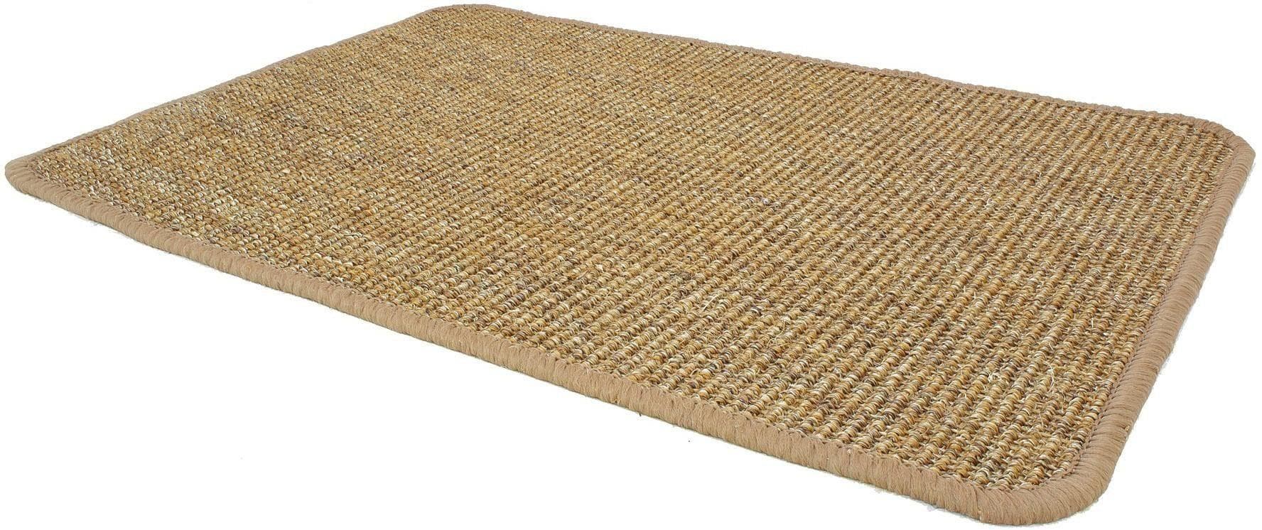 Sisal Teppich SISALLUX Nussbaum 100x100cm Uni