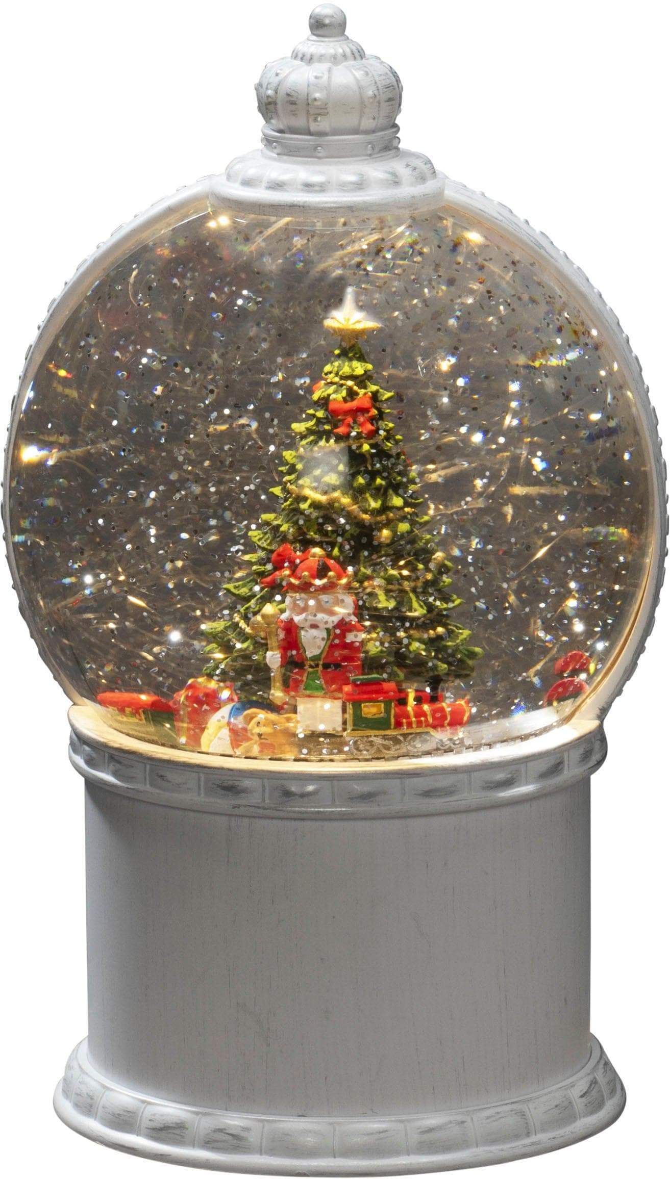 KONSTSMIDE LED Kugellaterne Weihnachtsszenerie Weiß Timerfunktion