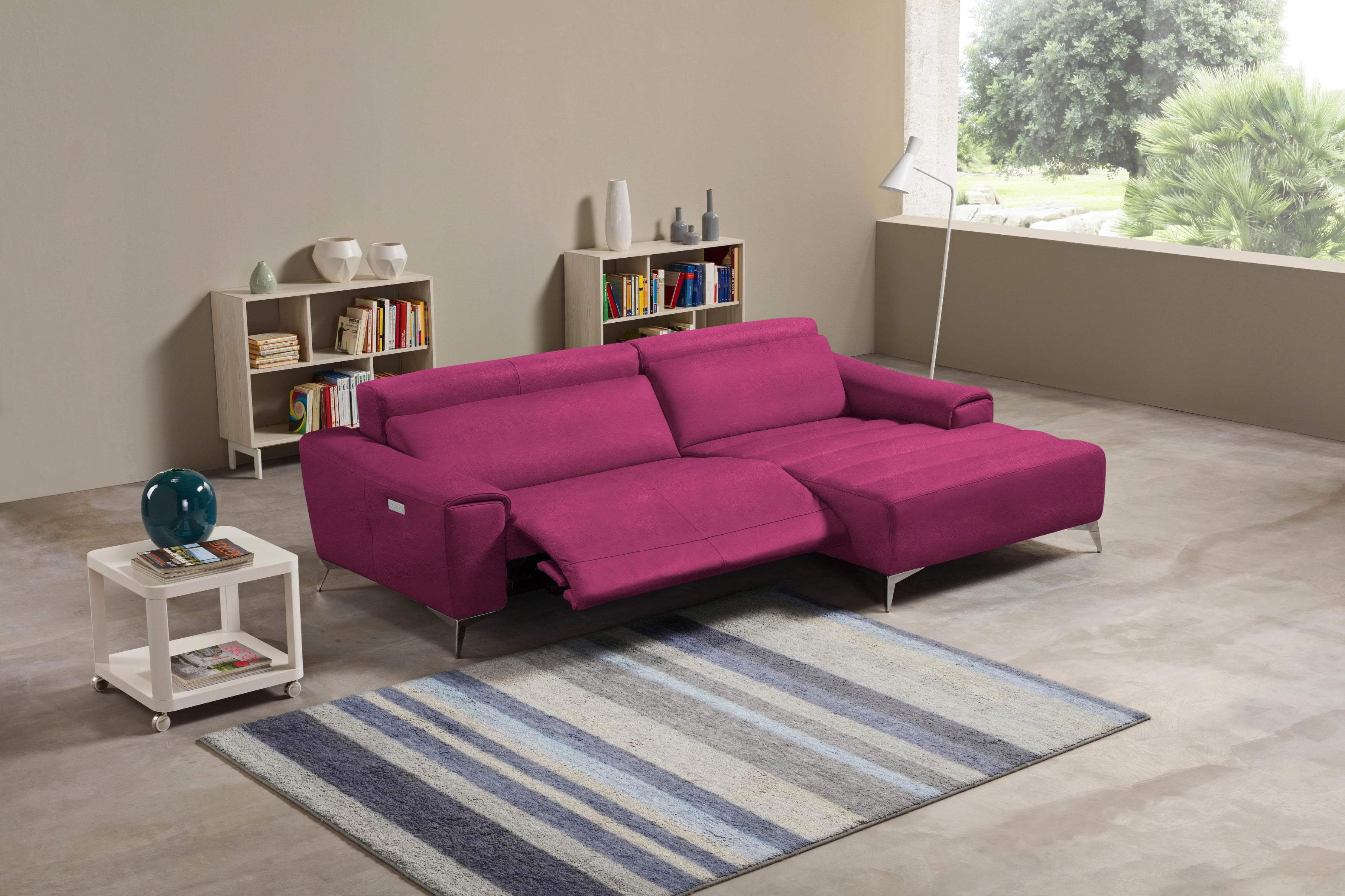 Egoitaliano Ecksofa Suzette Designsofa Pink Relaxfunktion