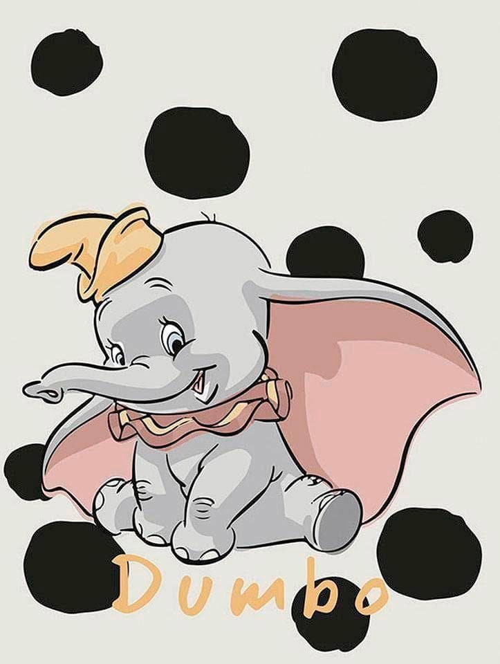 Bild KOMAR Dumbo Dots bunt Wandbild Kinderzimmer