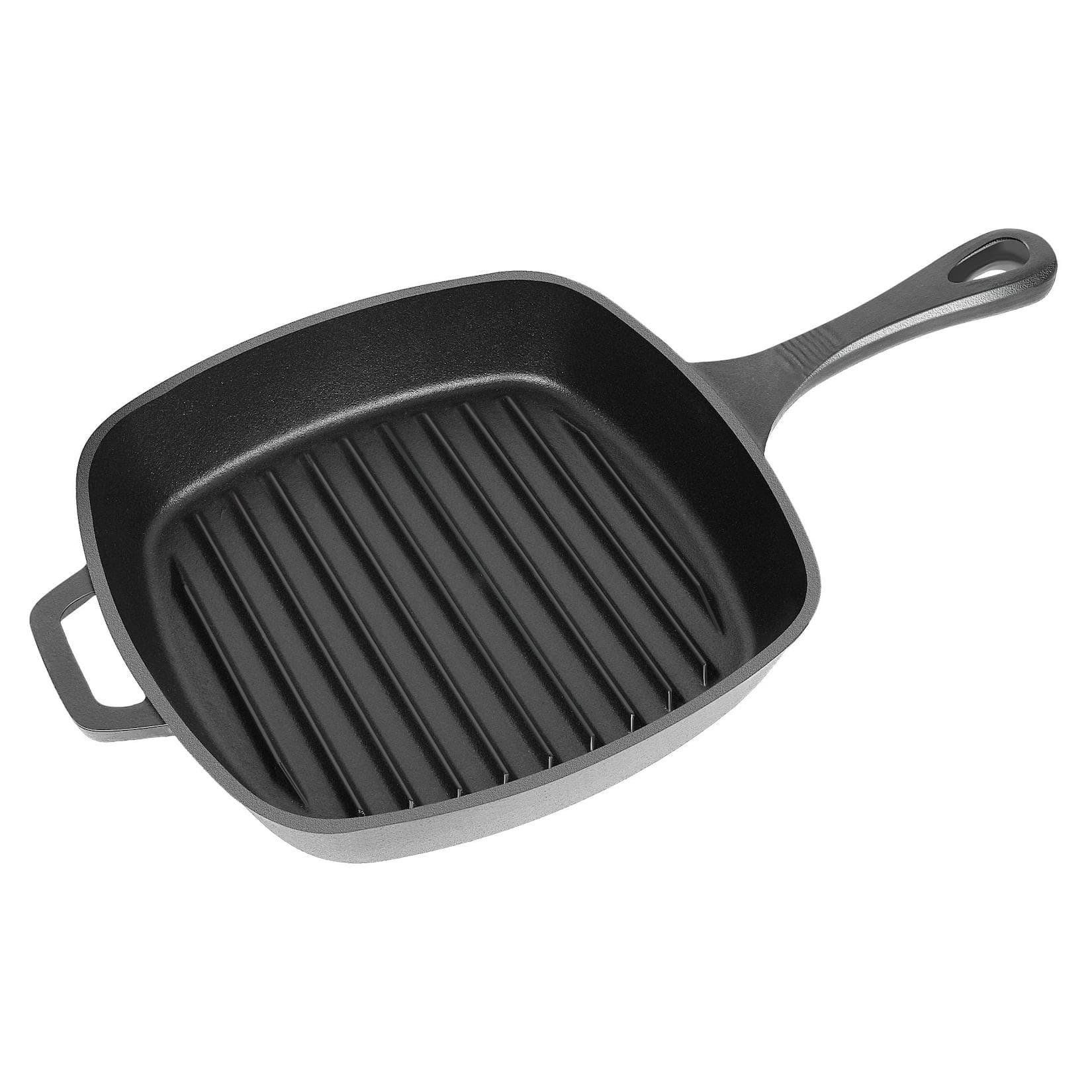 El Fuego Bratpfanne aus Gusseisen voreingebrannt mit Grillstreifen