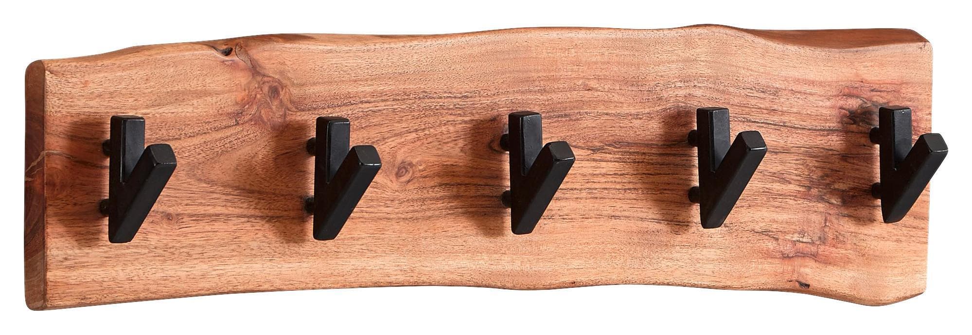 Wandgarderobe Akazie Echtholz Braun