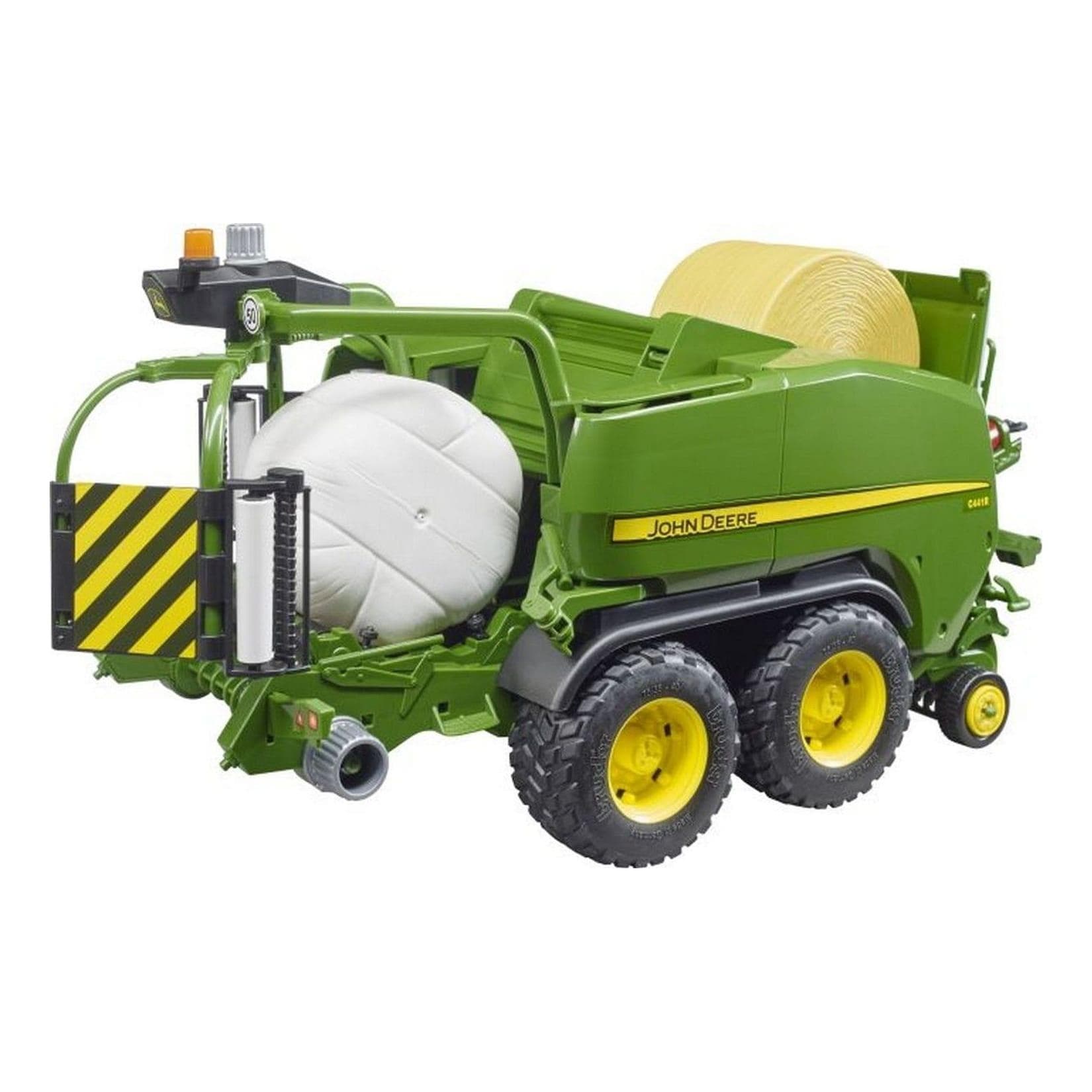 Bruder 02032 John Deere Rundballen-Presswickelkombination C441R Grün/Gelb
