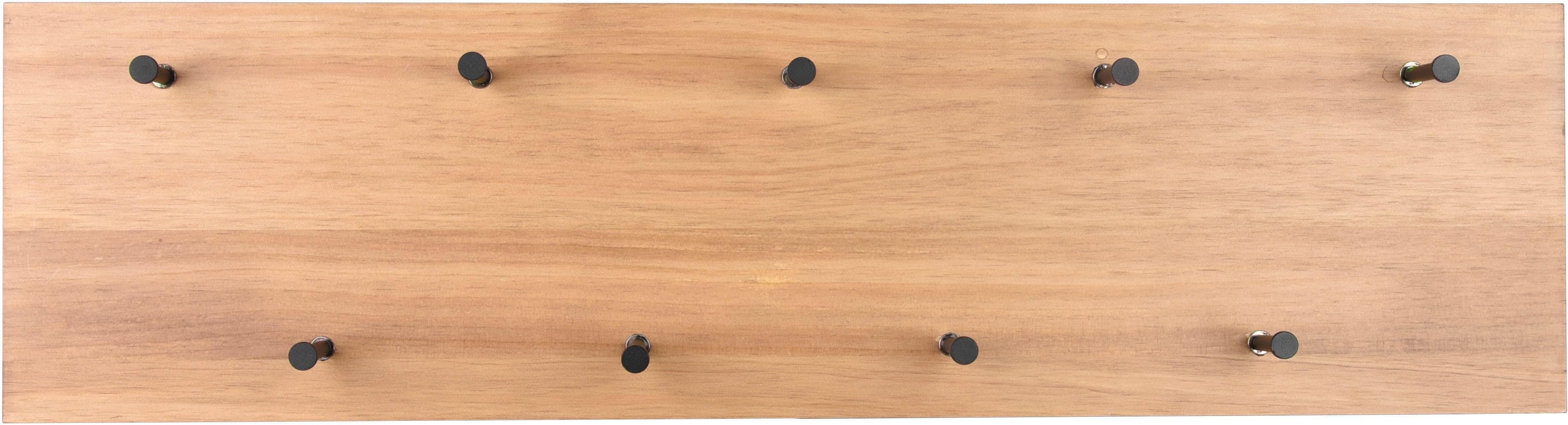 Beleuchtete Holz-Wandgarderobe mit LED