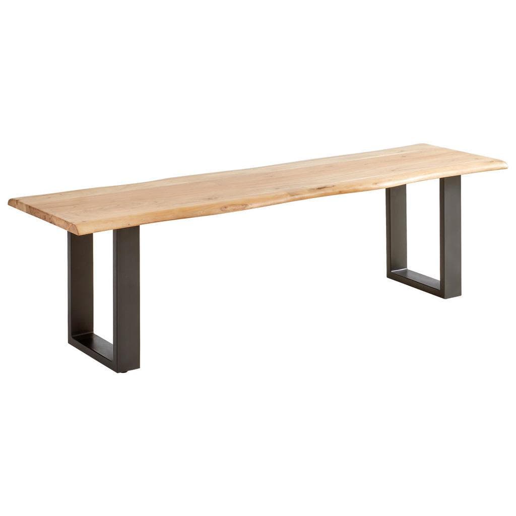 Mid.you Sitzbank Akazie Schwarz 2-Sitzer