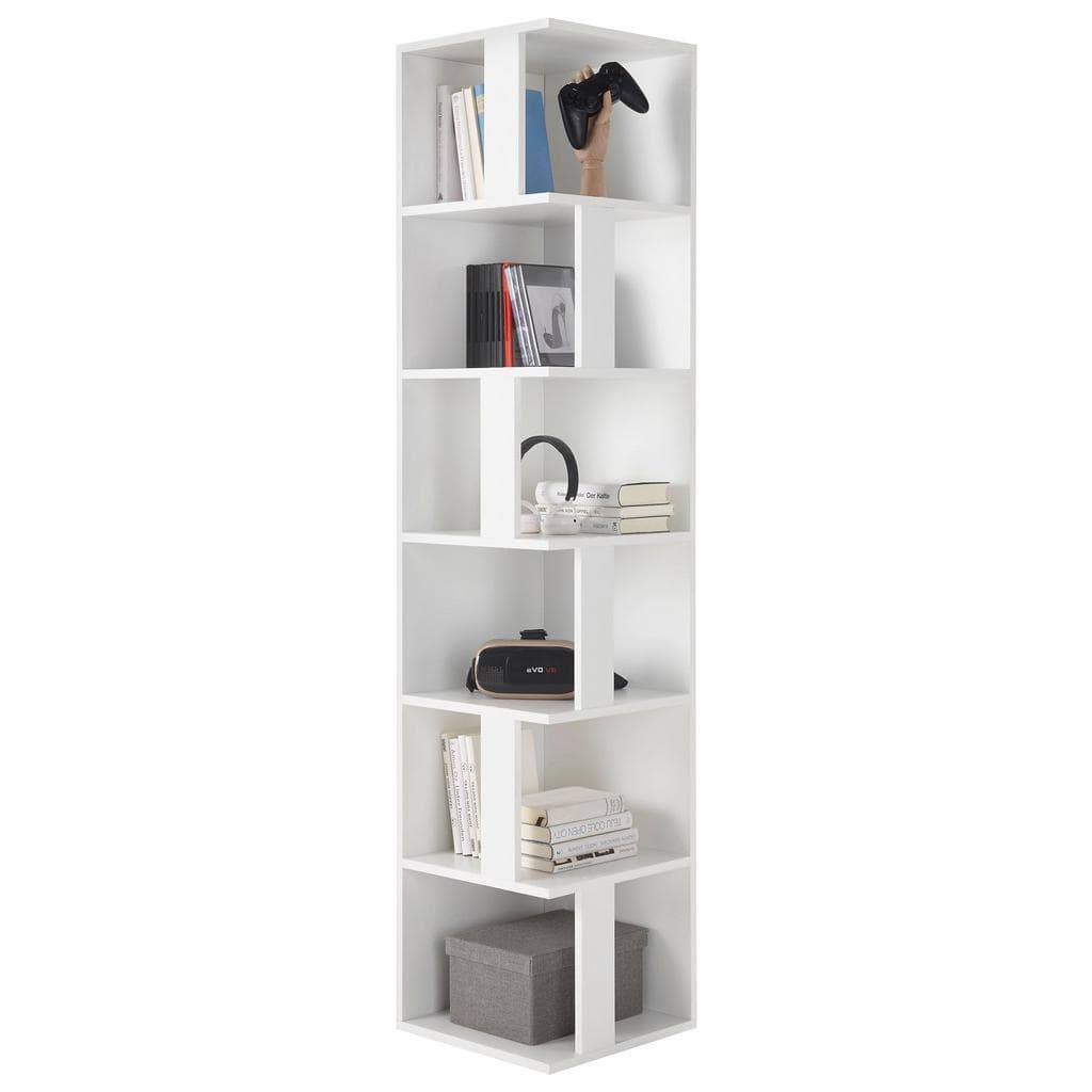 BEGA OFFICE Eckregal Corner Shelf Weiß 6 Fächer Holzwerkstoff