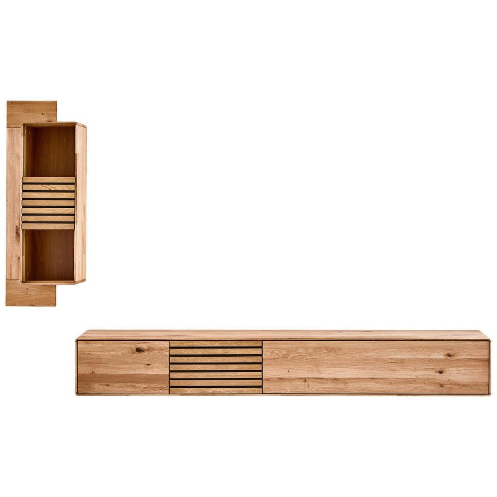Cantus Wohnwand 2-teilig Wildeiche massiv hängend