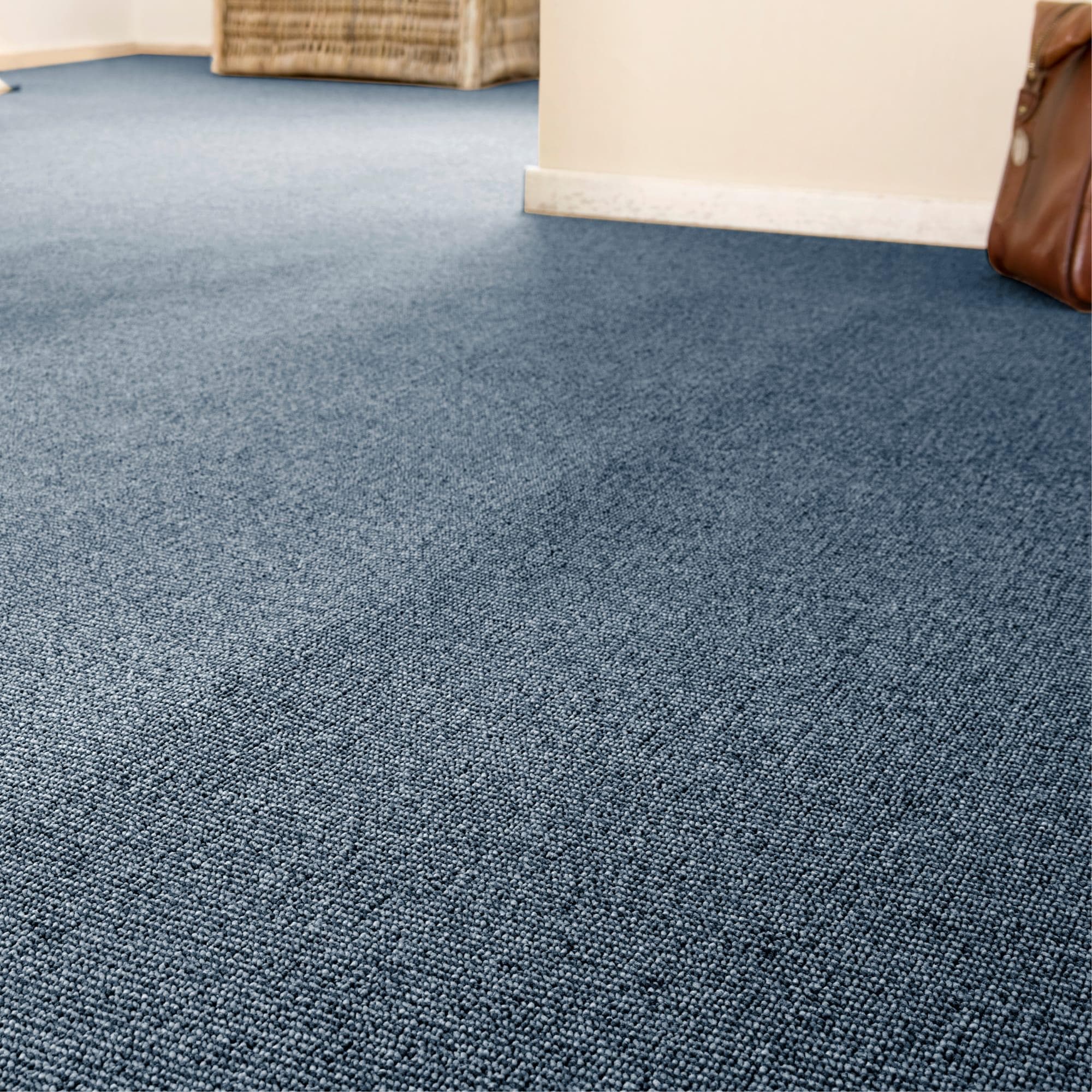 ANDIAMO Teppichboden Luton Blau Meliert 500x300 cm Kunstfaser