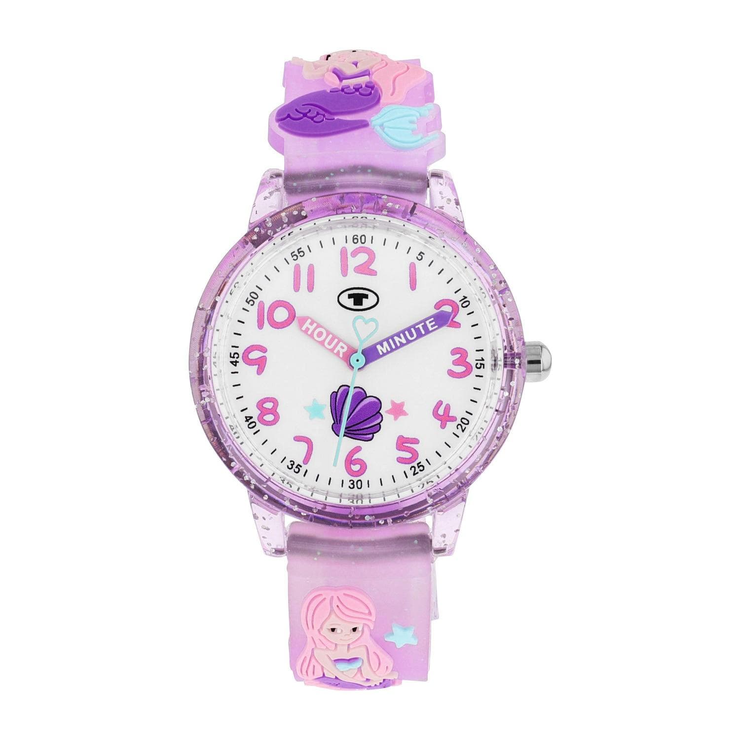 Tom Tailor Kinder Armbanduhr Analog Bunt Lila Kunststoff