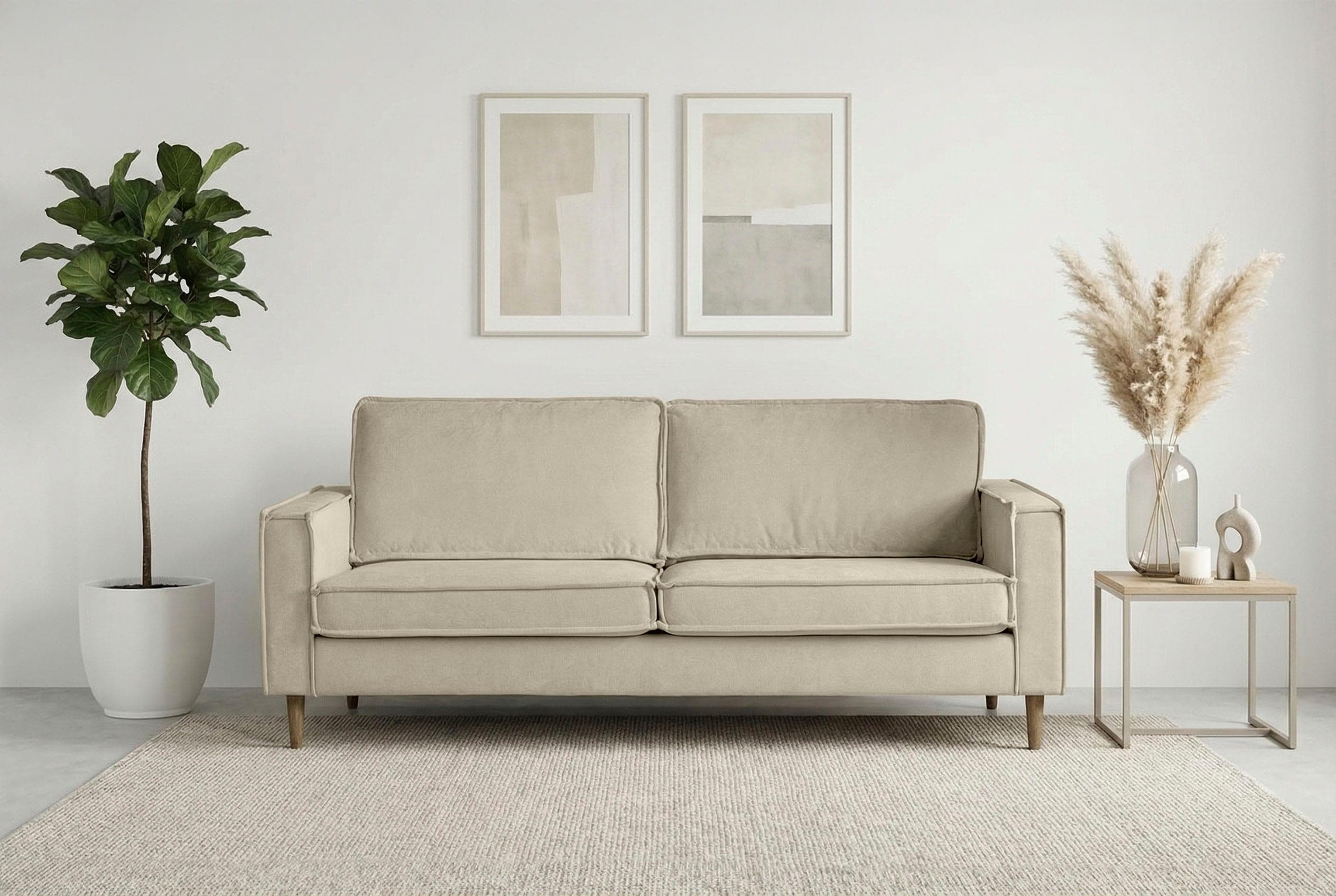 3-Sitzer Sofa HOME AFFAIRE Pinto Skandi 206 cm Chenille