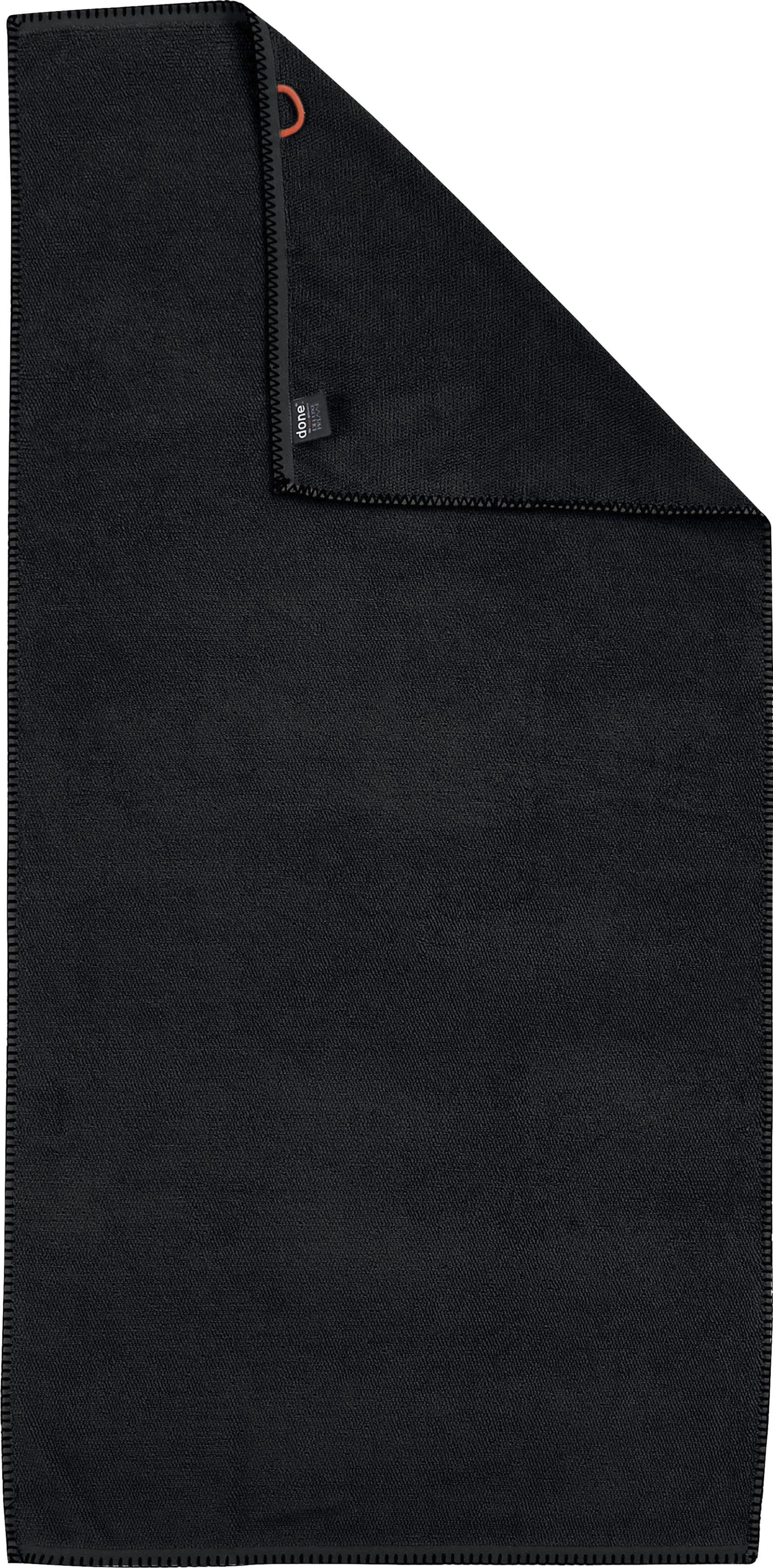 DONE. Deluxe Prime Duschtuch Schwarz 70x140cm Zwirnfrottier