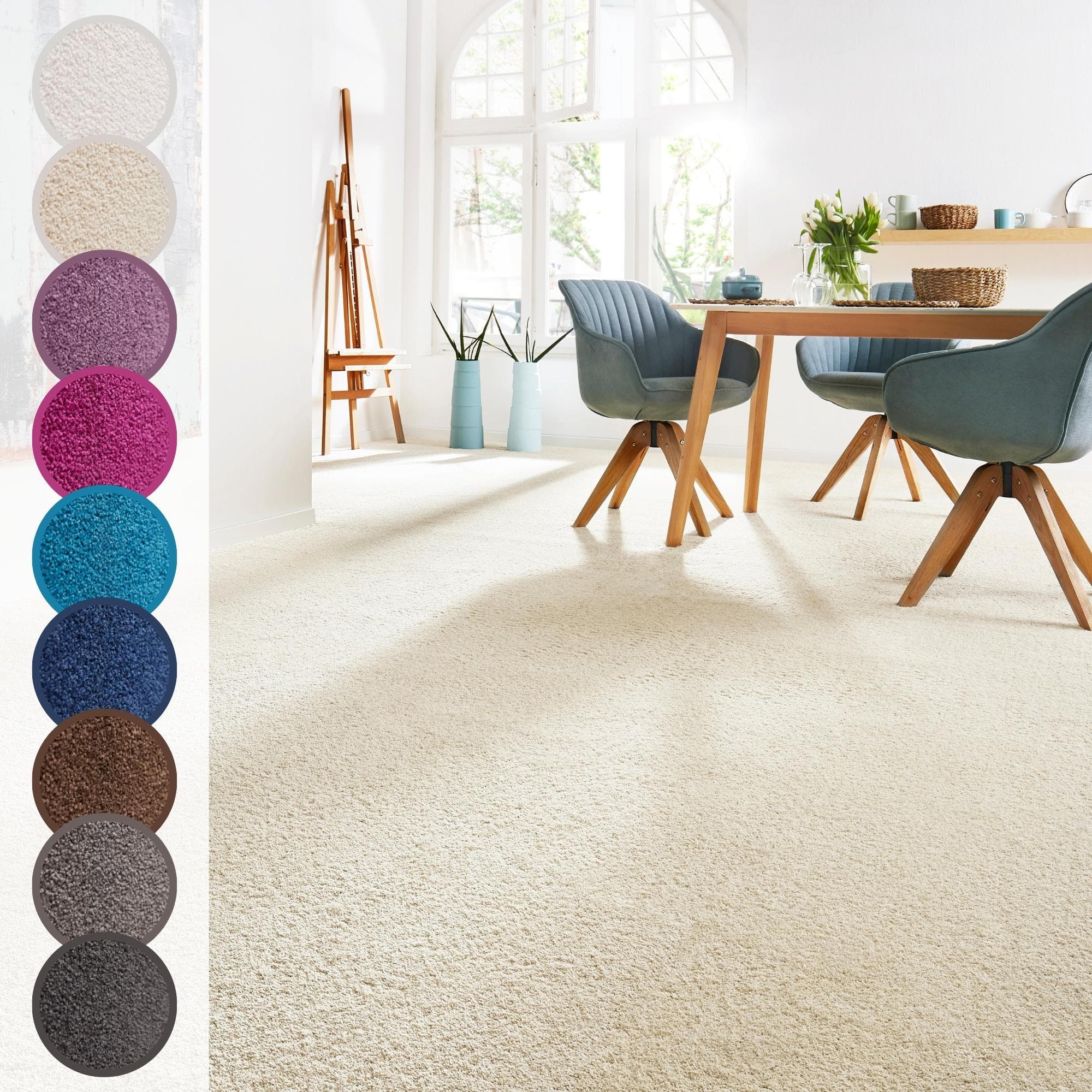 ANDIAMO Sophie Teppichboden Frisee-Velours Beige 400x700 cm