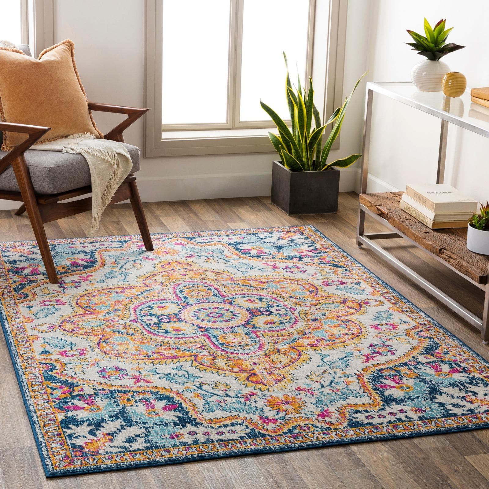 Vintage-Teppich in bunten Farben