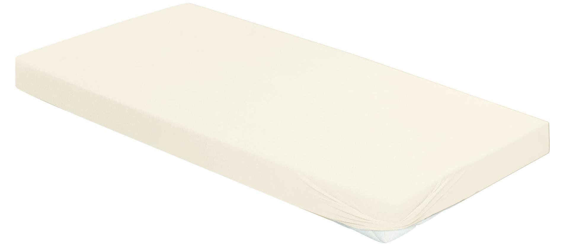 Spannbettlaken IRISETTE Porto 20 Beige Jersey 95% Baumwolle 5% Elasthan