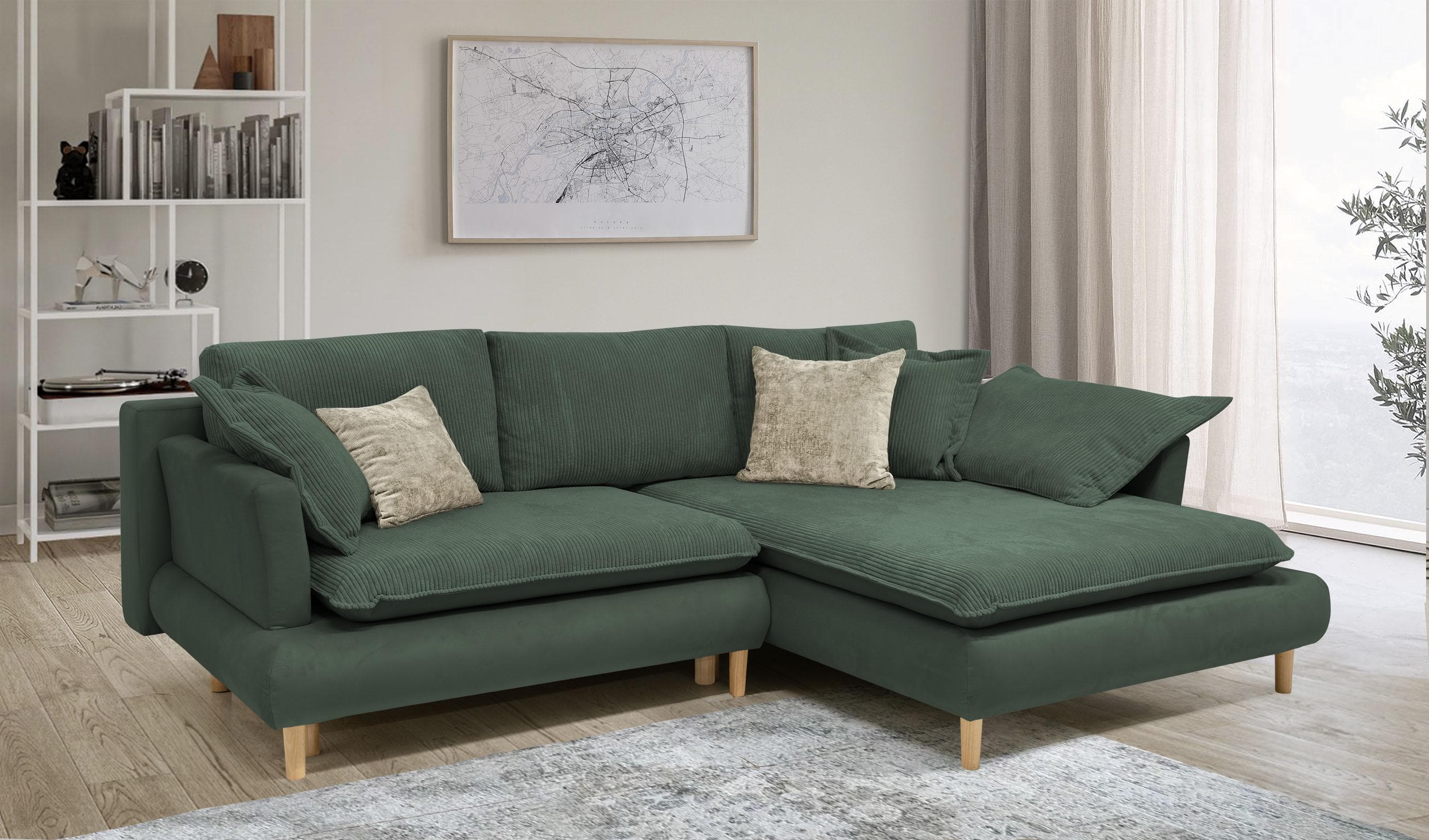 COLLECTION AB Ecksofa Mandela L-Form mit Bettfunktion und Bettkasten