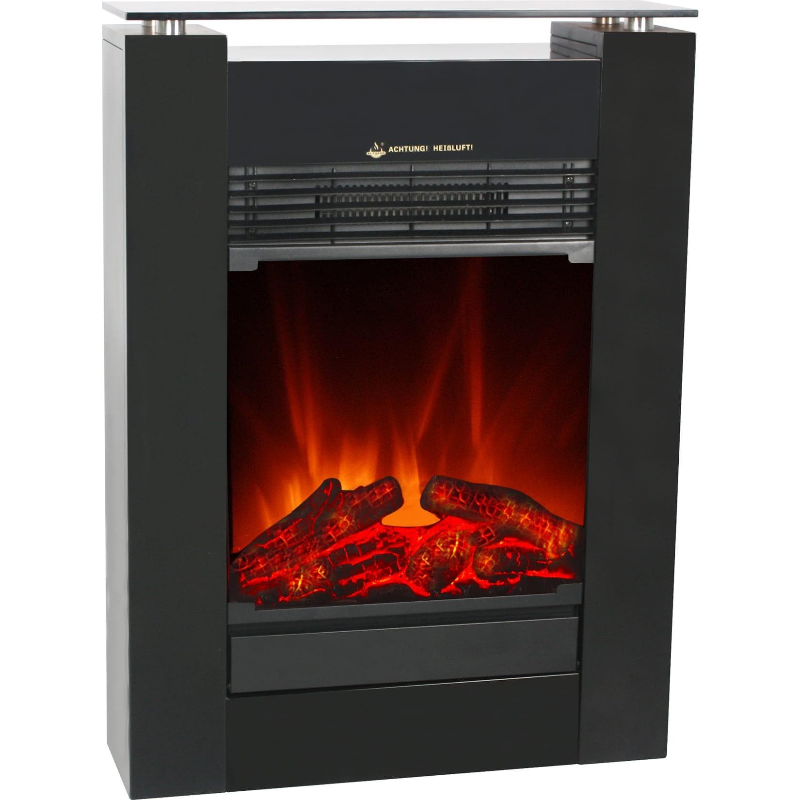 El Fuego Elektrokamin Tessin Schwarz Modernes Design