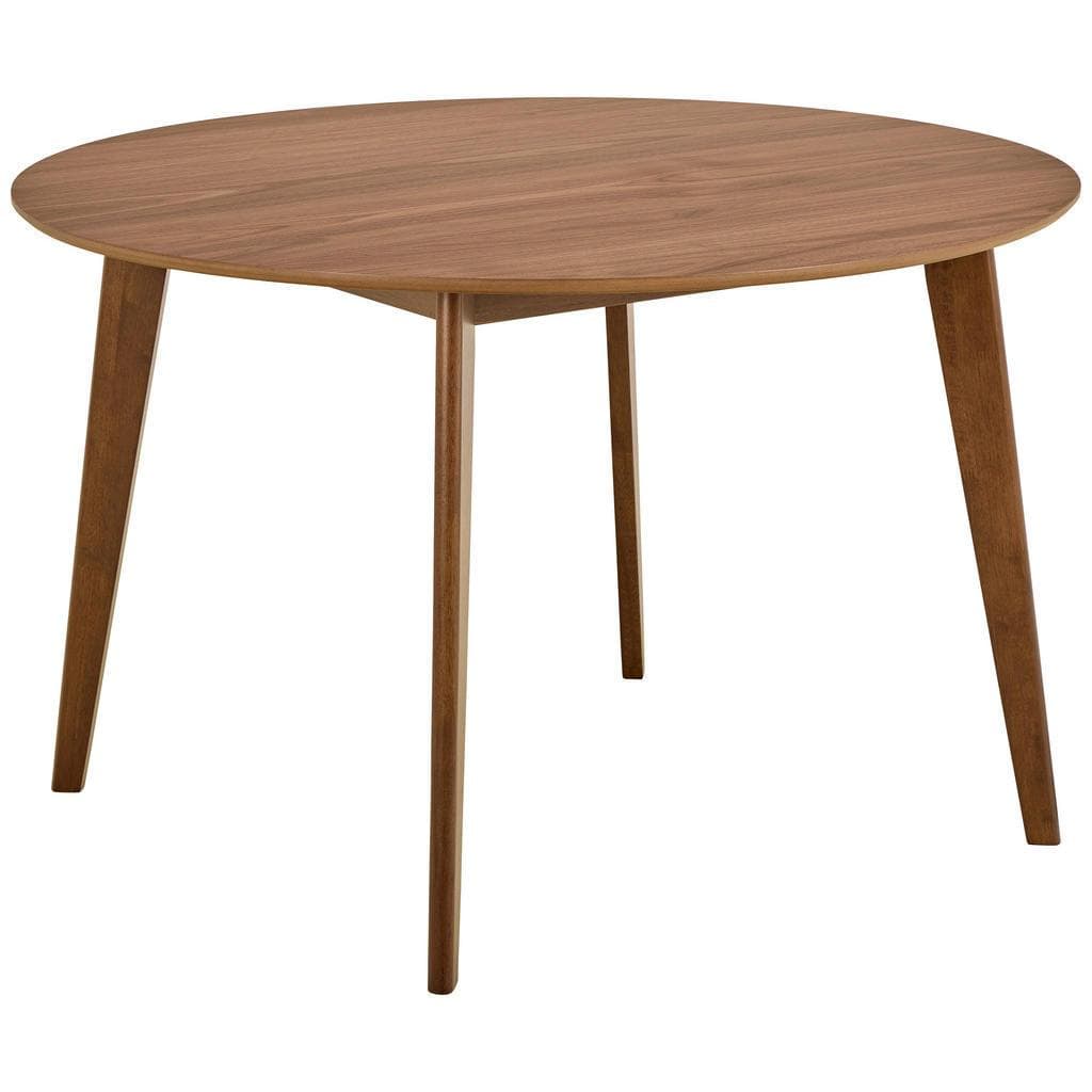 Mid.you Esstisch Walnuss Holz furniert rund C-Form
