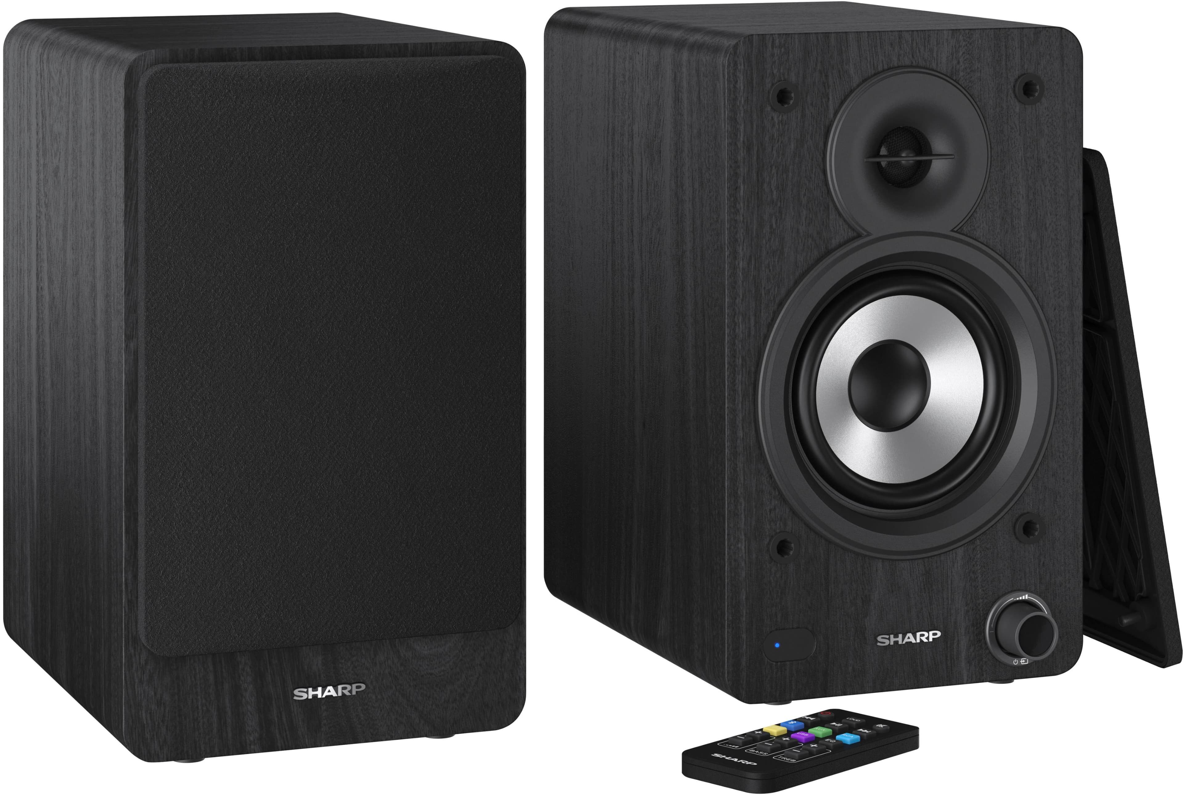 SHARP Regalboxen Lautsprecher Schwarz Bluetooth Aktiv