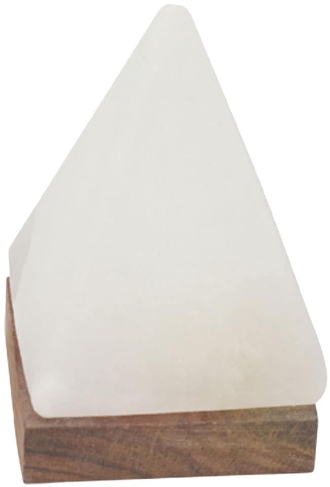Himalaya Salt Dreams USB-Pyramide Tischlampe Weiß Salzkristall